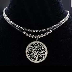 Double layer tree of life Stainless Steel …